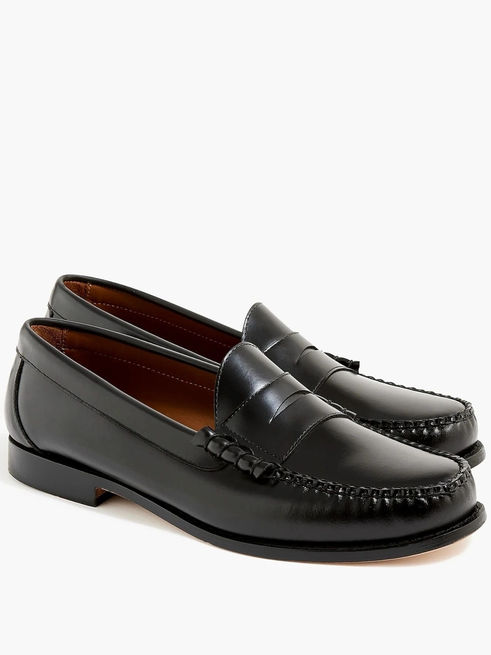 New! J. Crew Penny Loafers Men's Black Leather Shoes